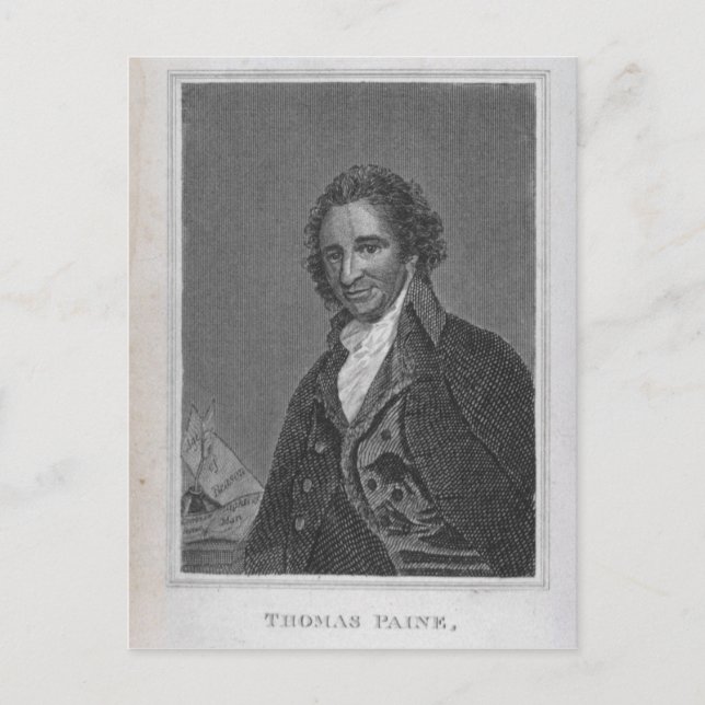 Cartão Postal Retrato de Thomas Paine do Volume I (Frente)