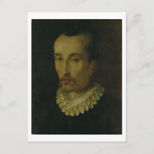 Cartão Postal Retrato de Torquato Tasso, 1585-90 (óleo sobre pai