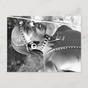 Cartão Postal Retrato de um Guerreiro Maasai