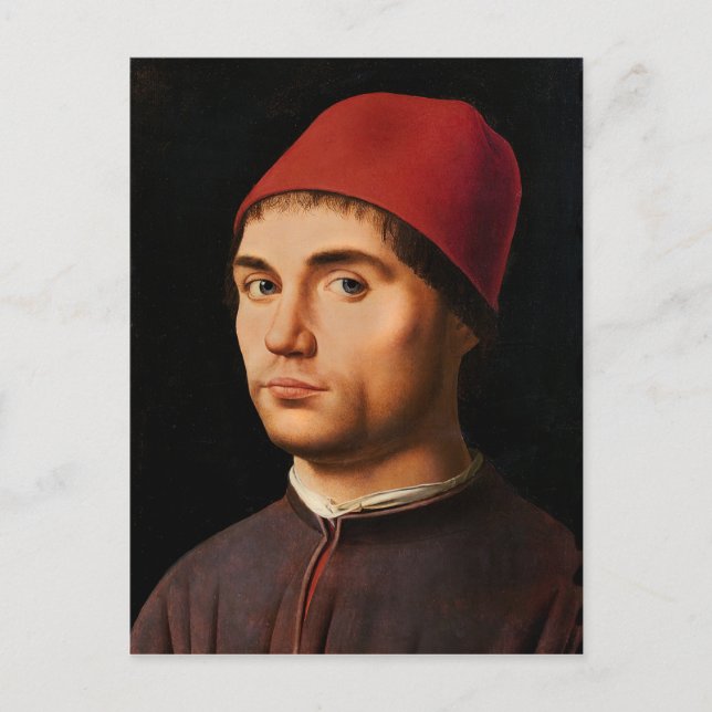 Cartão Postal Retrato de um Homem, c.1475 (Frente)