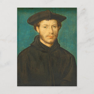 Cartão Postal Retrato de um Homem, c. 1536-40 (óleo de noz)