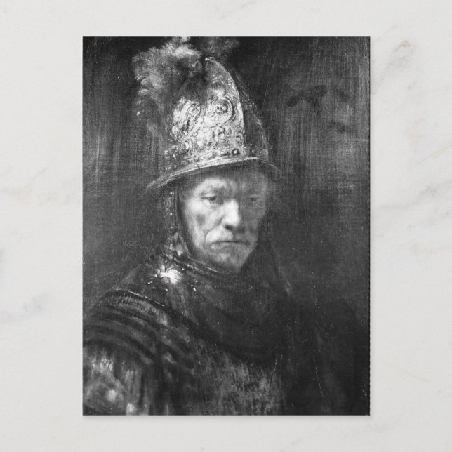 Cartão Postal Retrato de um Homem com Capacete Ouro, 1648 (Frente)