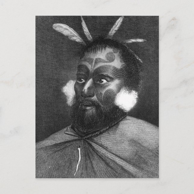 Cartão Postal Retrato de um Homem da Nova Zelândia (Frente)