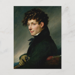 Cartão Postal Retrato de um homem novo como um caçador, 1811