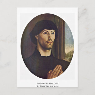 Cartão Postal Retrato De Um Homem Oval De Hugo Van Der Vai