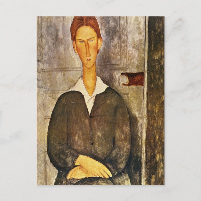 Cartão Postal Retrato de um Jovem - Amedeo Modigliani (Frente)