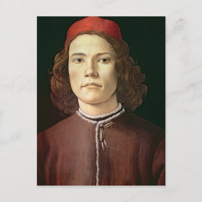 Cartão Postal Retrato de um Jovem, c.1480-85 (Frente)