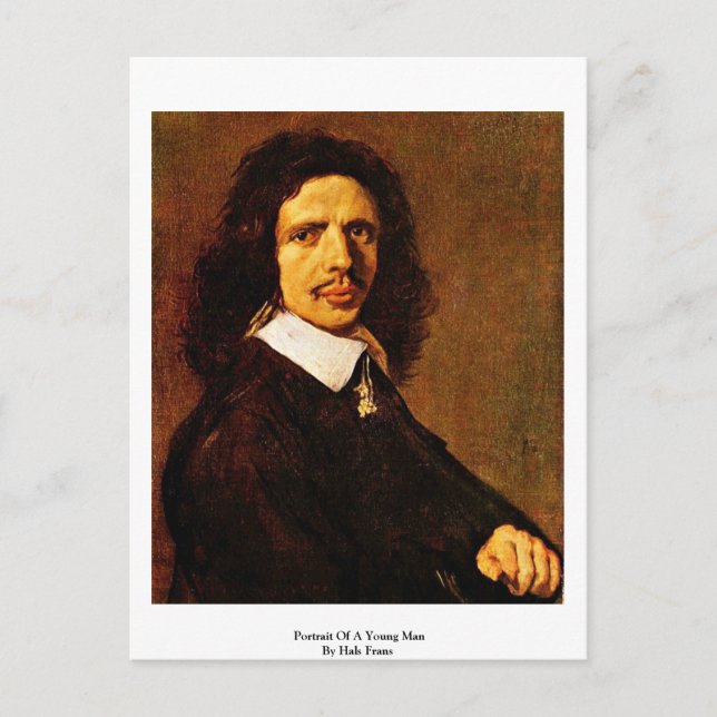 Cartão Postal Retrato De Um Jovem Por Hals Frans (Frente)