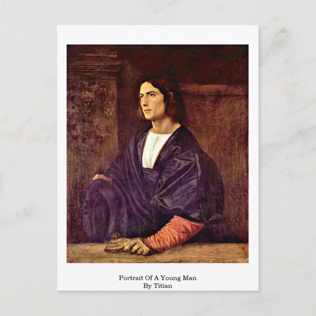 Cartão Postal Retrato De Um Jovem Por Ticiano (Frente)