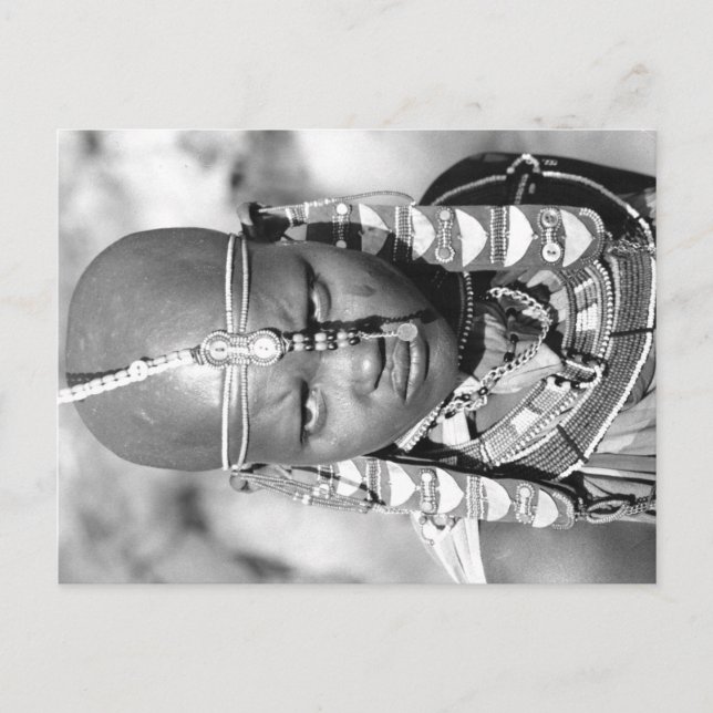 Cartão Postal Retrato de um Maasai (Frente)