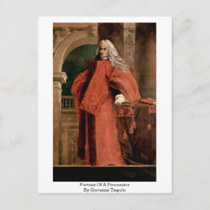 Cartão Postal Retrato De Um Procurador De Giovanni Tiepolo