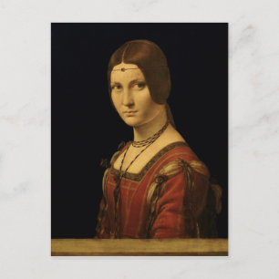 Cartão Postal Retrato de uma dama do Tribunal de Milão