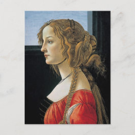 Cartão Postal Retrato de uma Jovem de Botticelli