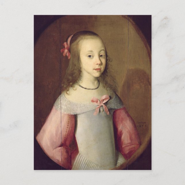 Cartão Postal Retrato de uma Menina, 1651 (Frente)