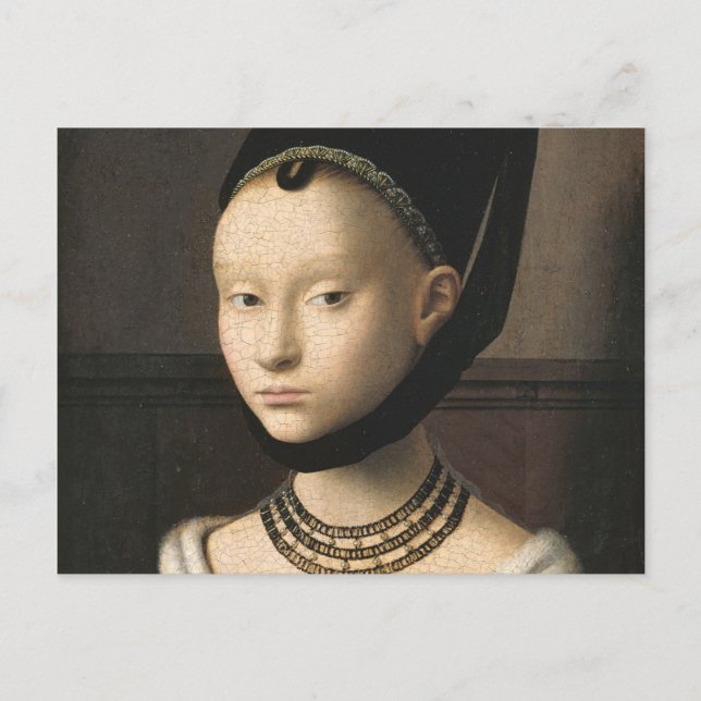 Cartão Postal Retrato De Uma Menina - Petrus Christus (Frente)