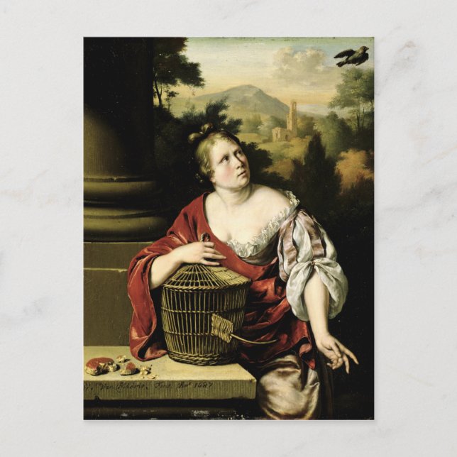 Cartão Postal Retrato de uma Mulher, 1687 (Frente)