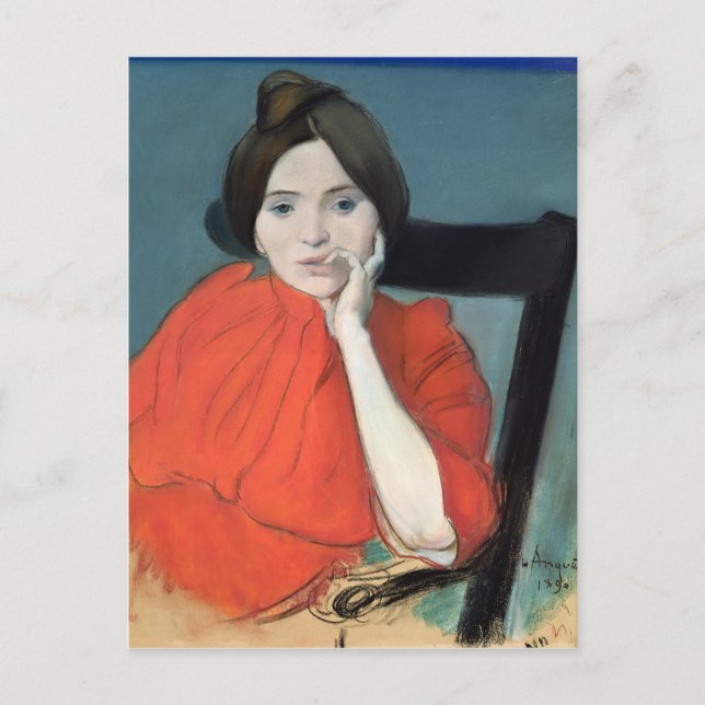 Cartão Postal Retrato de uma Mulher, 1890 (Frente)