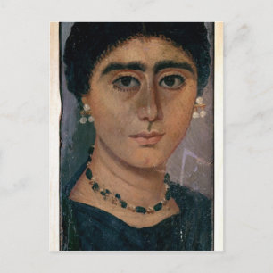 Cartão Postal Retrato de uma mulher, de Fayum, século 1rua-4