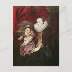 Cartão Postal Retrato de uma Mulher e Criança