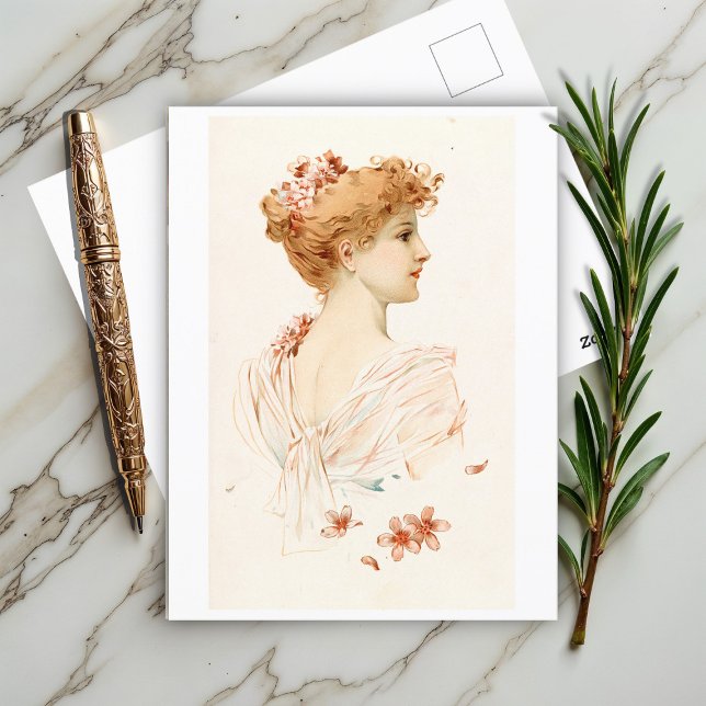 Cartão Postal Retrato de uma Mulher, Louis Pitar (Criador carregado)