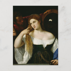 Cartão Postal Retrato de uma Mulher no seu Toilet, 1512-15