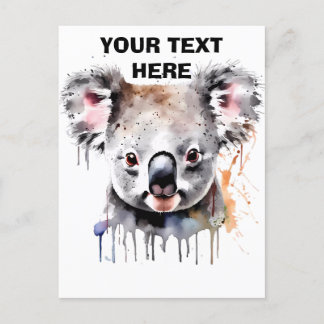 Cartão Postal Retrato de Urso Koala