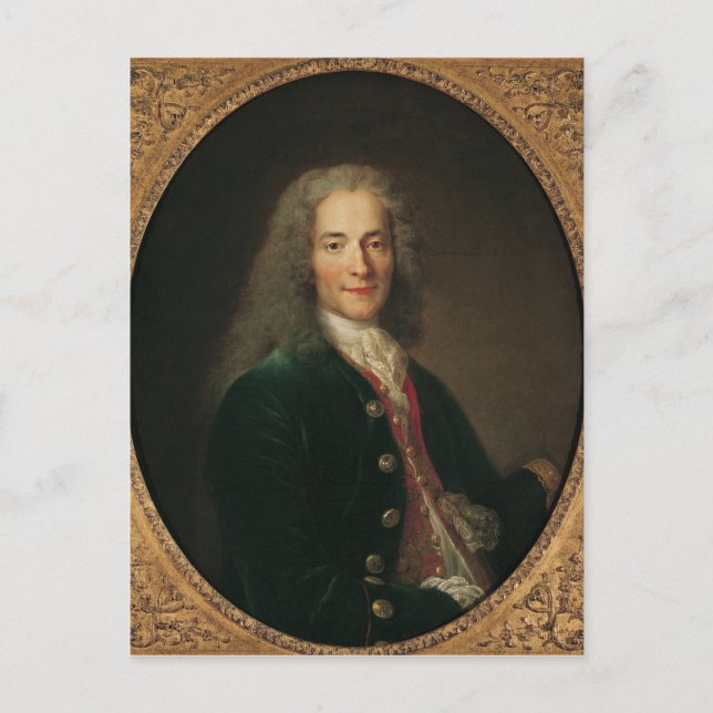 Cartão Postal Retrato de Voltaire após 1718 (Frente)