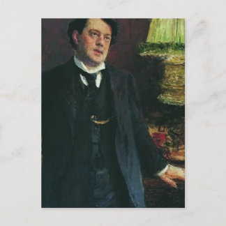 Cartão Postal Retrato do advogado Oskar Grusenberg por Ilya Repi