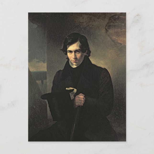 Cartão Postal Retrato do autor russo Nestor Kukolnik (Frente)