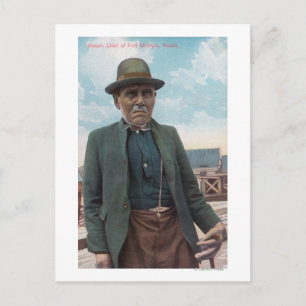 Cartão Postal Retrato do Chefe do Forte Wrangle Slavado