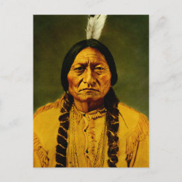 Cartão Postal Retrato do Chefe Nativo Lakota Sioux Touro Sentado
