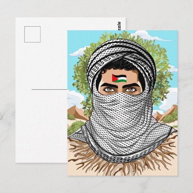 Cartão Postal Retrato do Combate à Liberdade na Palestina (Frente/Verso)