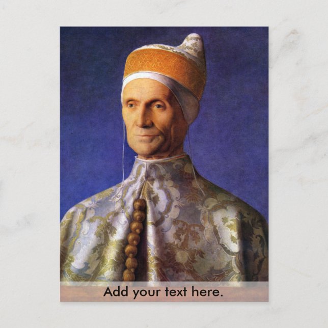 Cartão Postal Retrato do Dogênio Leonardo Loredan por Bellini (Frente)