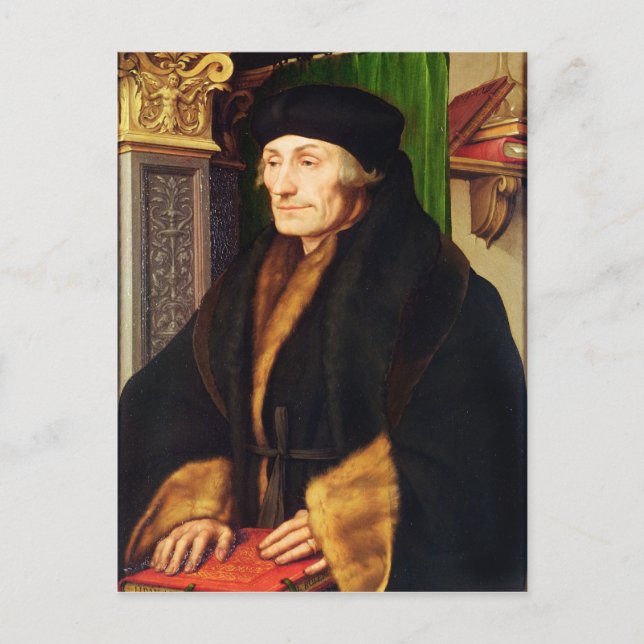 Cartão Postal Retrato do Erasmus, 1523 (Frente)