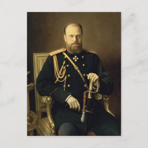 Cartão Postal Retrato do Imperador Alexandre III 1886