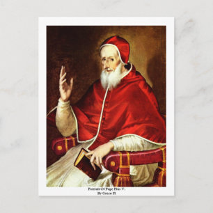 Cartão Postal Retrato Do Papa Pius V. Por Greco El