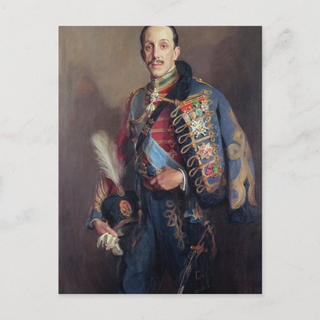 Cartão Postal Retrato do Rei Alfonso XIII da Espanha, 1927 (Frente)