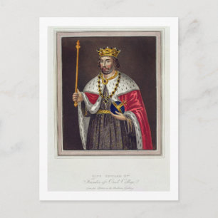 Cartão Postal Retrato do Rei Eduardo II (1284-1327) Fundador da