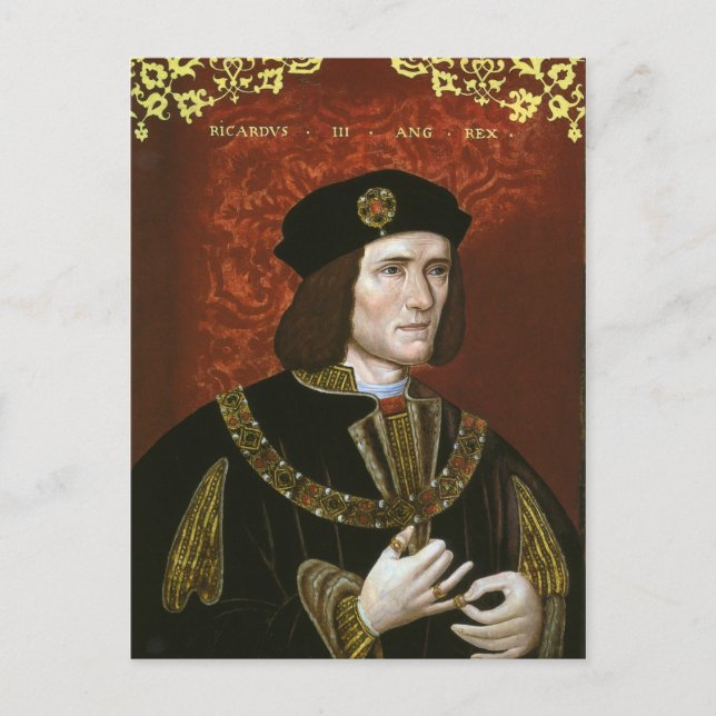 Cartão Postal Retrato do Rei Inglês Richard III (Frente)