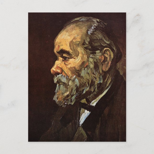 Cartão Postal Retrato do Velho com a Barba de Vincent van Gogh (Frente)