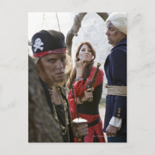 Cartão Postal Retrato dos piratas que detêm e ameaçam uma