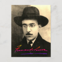 Retrato e Assinatura de Fernando Pessoa