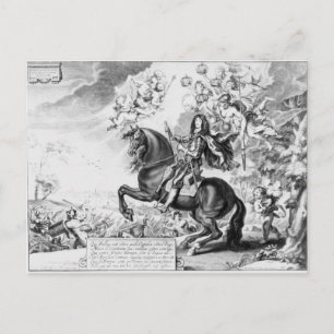 Cartão Postal Retrato Equestre de Carlos II com deuses