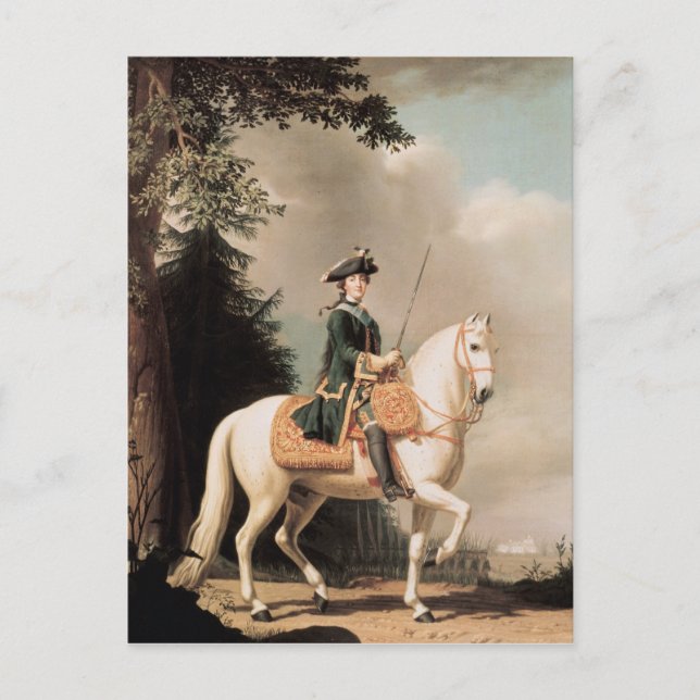 Cartão Postal Retrato Equestre de Catherine II (Frente)