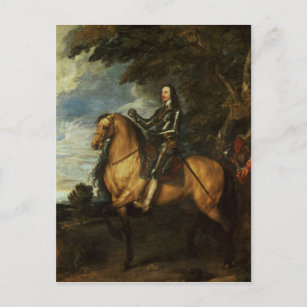 Cartão Postal Retrato Equestre de Charles I c.1637-38