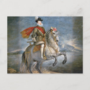 Cartão Postal Retrato Equestre de Filipe III c.1628-35