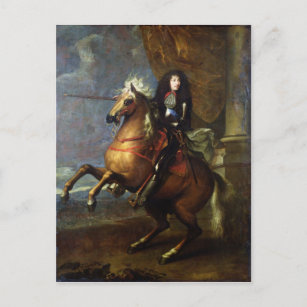 Cartão Postal Retrato Equestre de Luís XIV c.1668