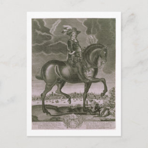 Cartão Postal Retrato Equestre de Oliver Cromwell (1599-1658)