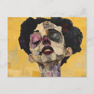 Cartão Postal Retrato Etéreo Expressionista - Surrealista