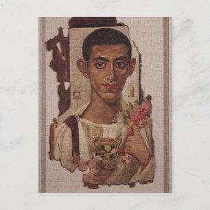 Cartão Postal Retrato fayum de Amônio, de Antinoe